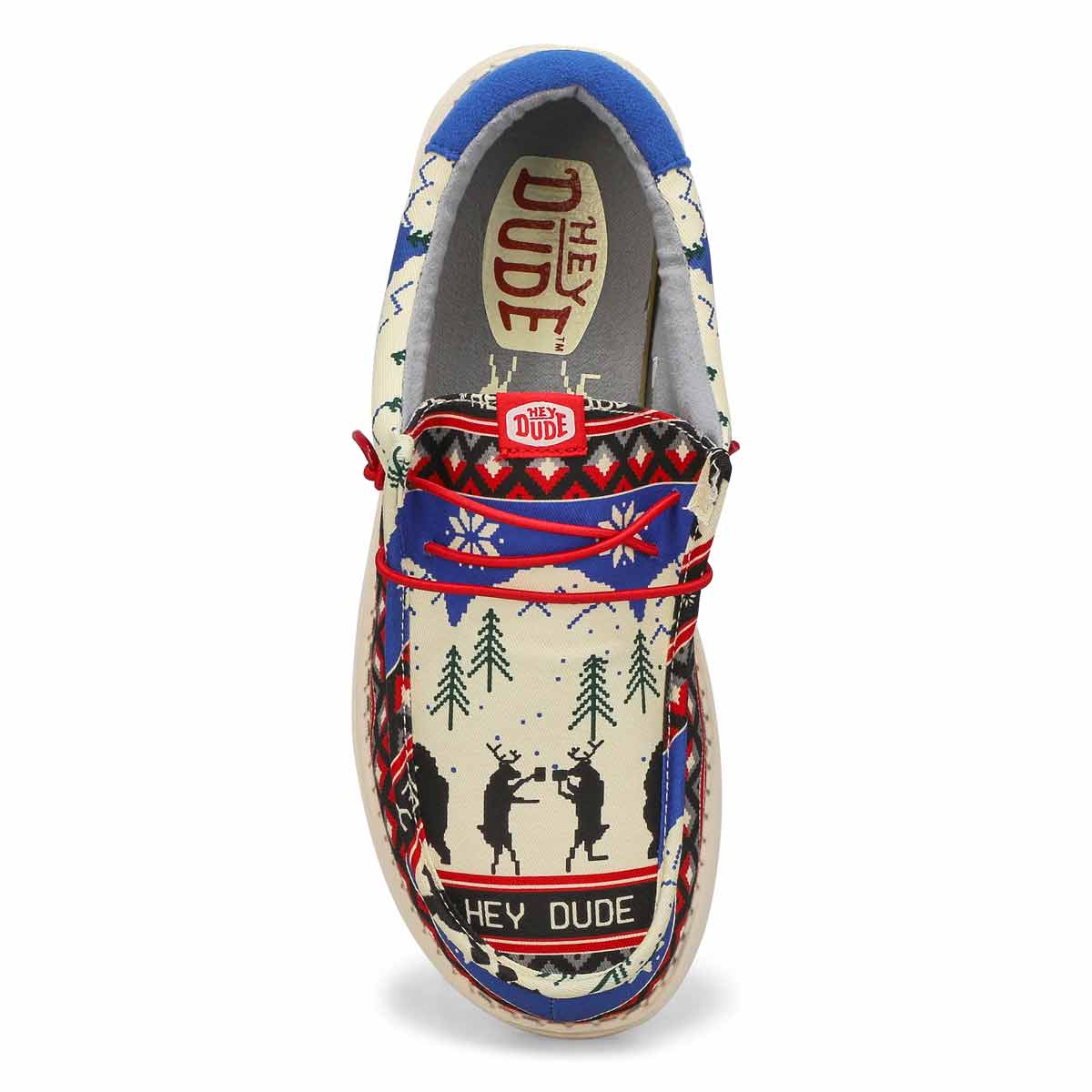 Men's Wally Holiday Cheers Casual Shoe - White/Multi