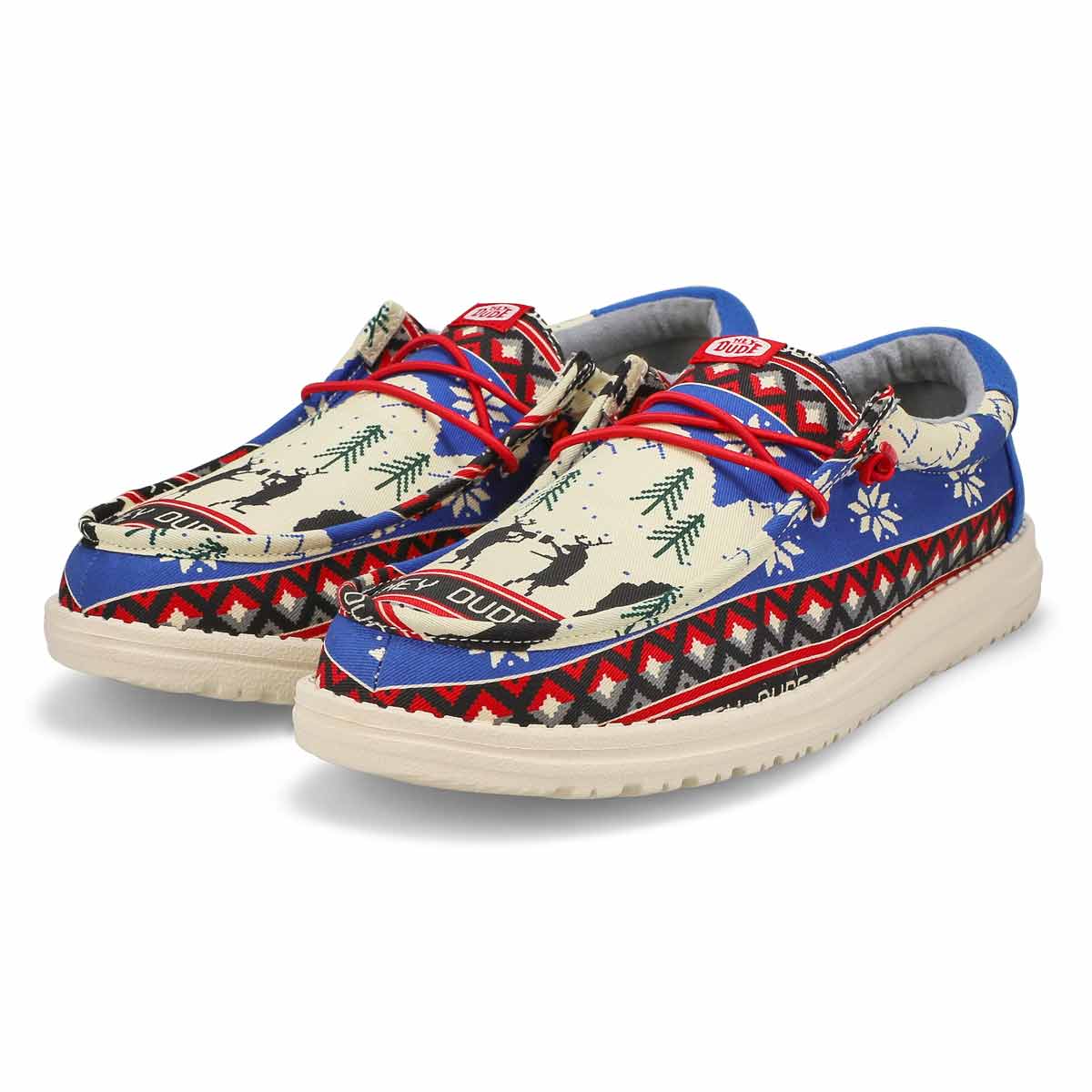 Men's Wally Holiday Cheers Casual Shoe - White/Multi