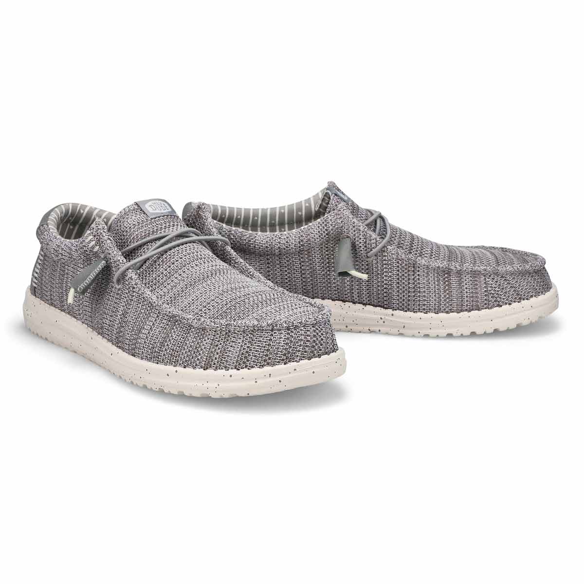 Men's Wally Stretch Sox Casual Shoe - Grey