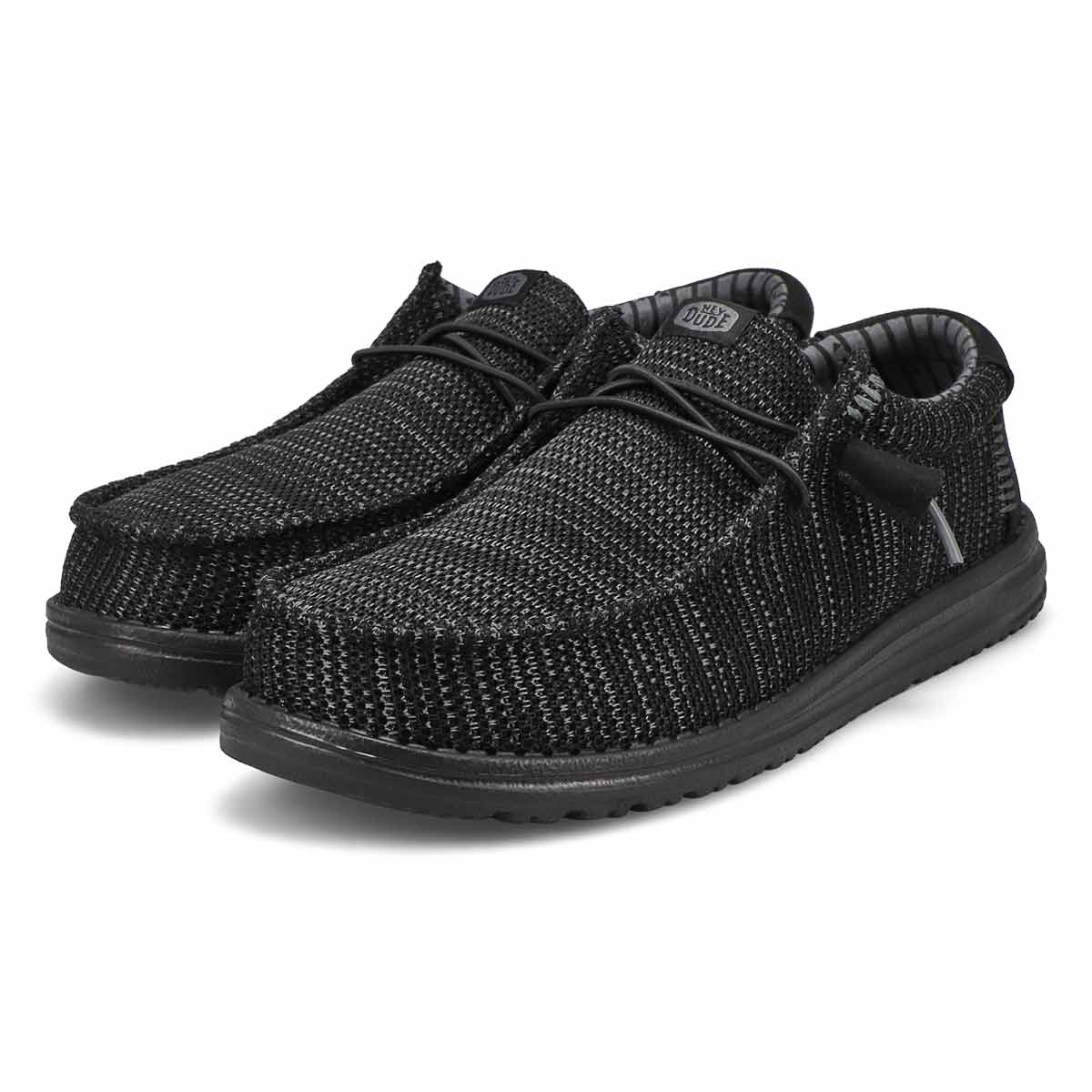 Men's Wally Stretch Sox Casual Shoe - Black/Black