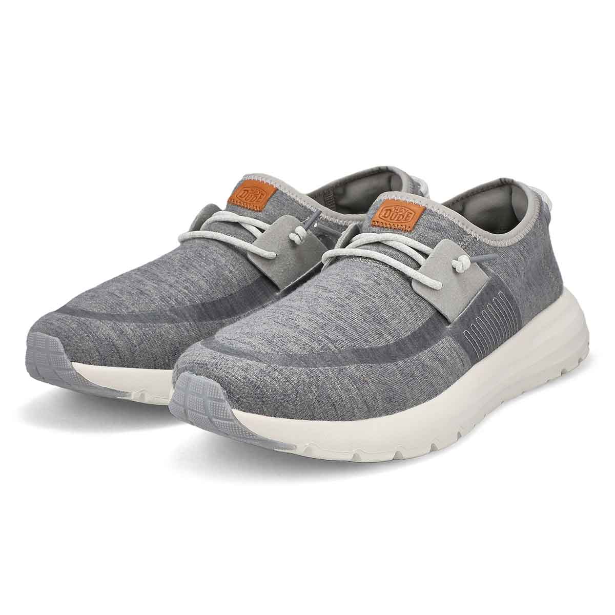 Men's Sirocco Knit Sneaker - Light Grey/White