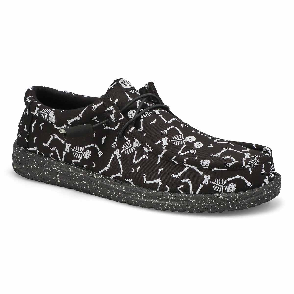 Men's Wally Skeletons Canvas Casual Shoe - Black