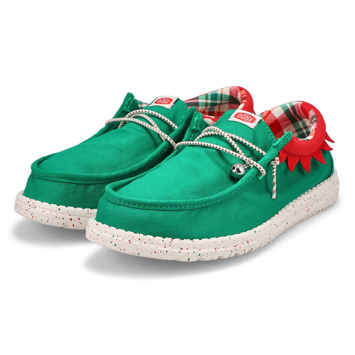 Men's Wally Holiday Elf Casual Shoe - Green/Red