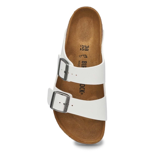 Birkenstock Women's ARIZONA BF white 2 strap | SoftMoc USA