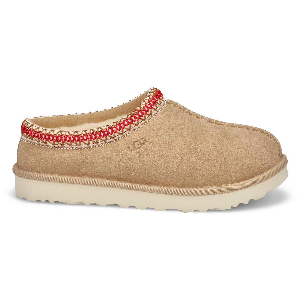 Women's Tasman Sheepskin Slipper - Sand/Dark Cherry