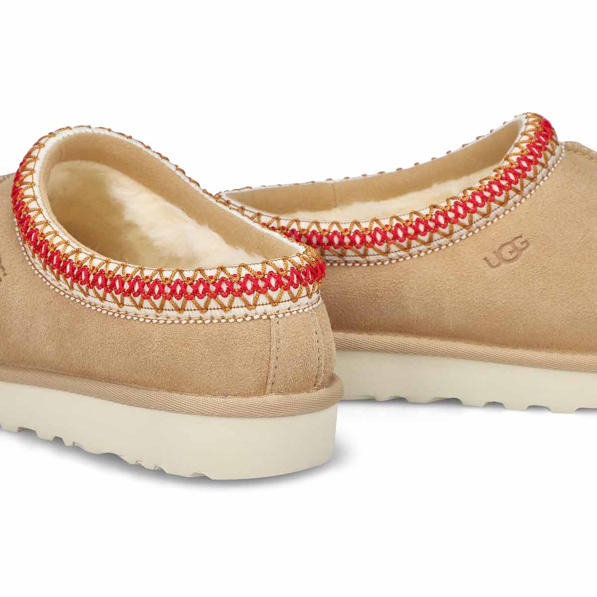 Women's Tasman Sheepskin Slipper - Sand/Dark Cherry