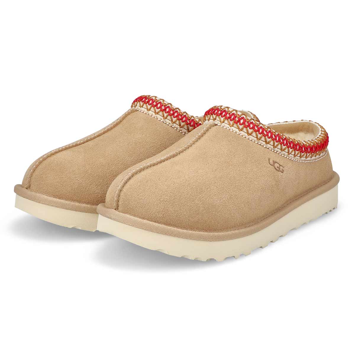 Women's Tasman Sheepskin Slipper - Sand/Dark Cherry