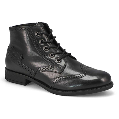 Lds Simona 08 Lace Up Ankle Boot - Black