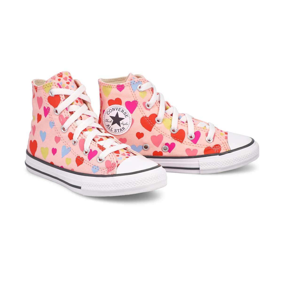 Converse Girls' All Star Prints Hearts Hi Top | SoftMoc.com