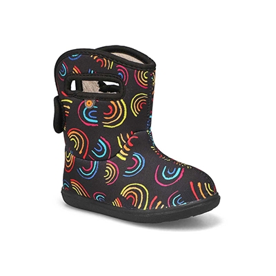 Inf-G BabyBogsII Wild Rainbows Boot-Blk