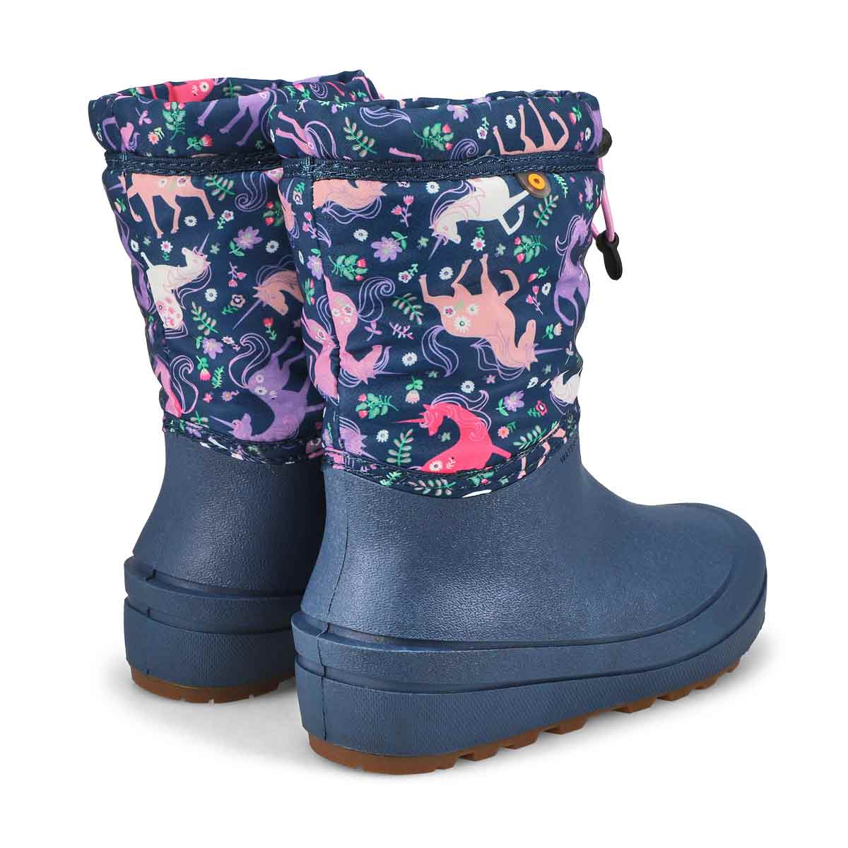 Girls'  Snow Shell Unicorn Meadow Waterproof Winter Boot - Indigo/Multi