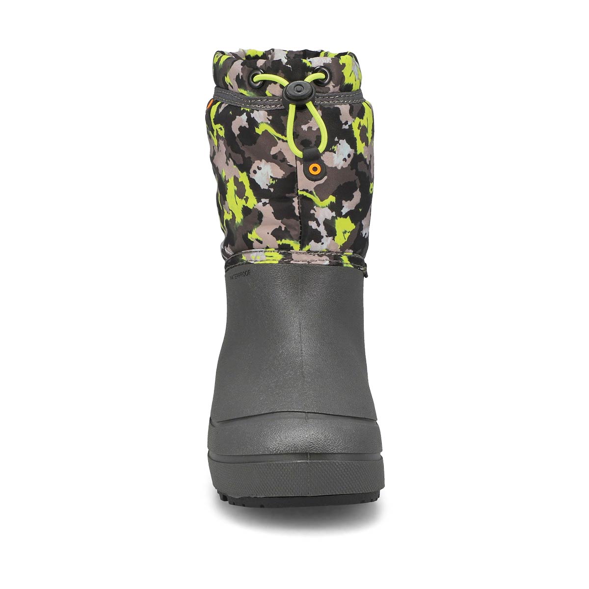 Boys'  Snow Shell Camo Texture Waterproof Winter Boot - Gray/Multi