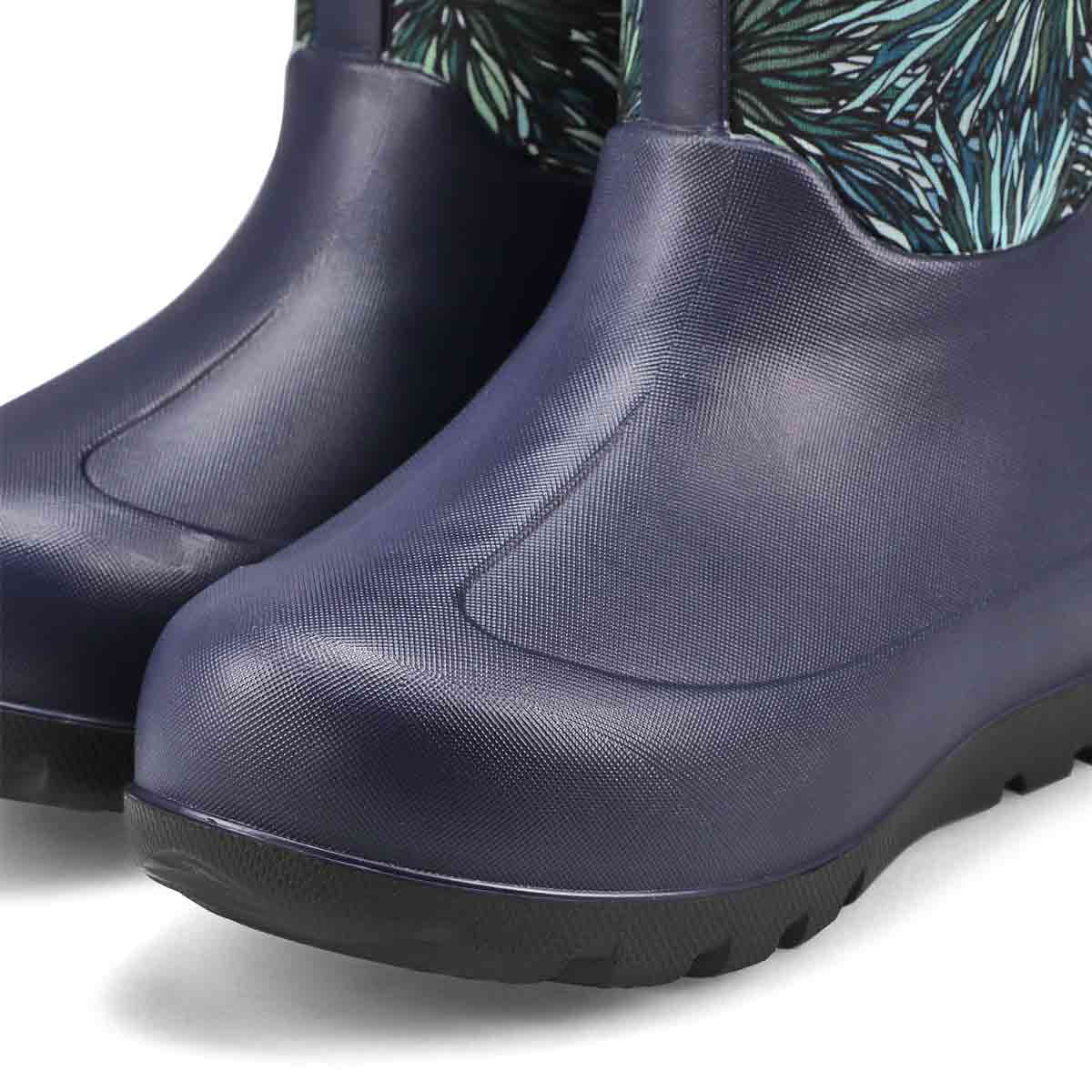 Girls' Neo-Classic Firework Floral Waterproof Boot - Navy/Multi