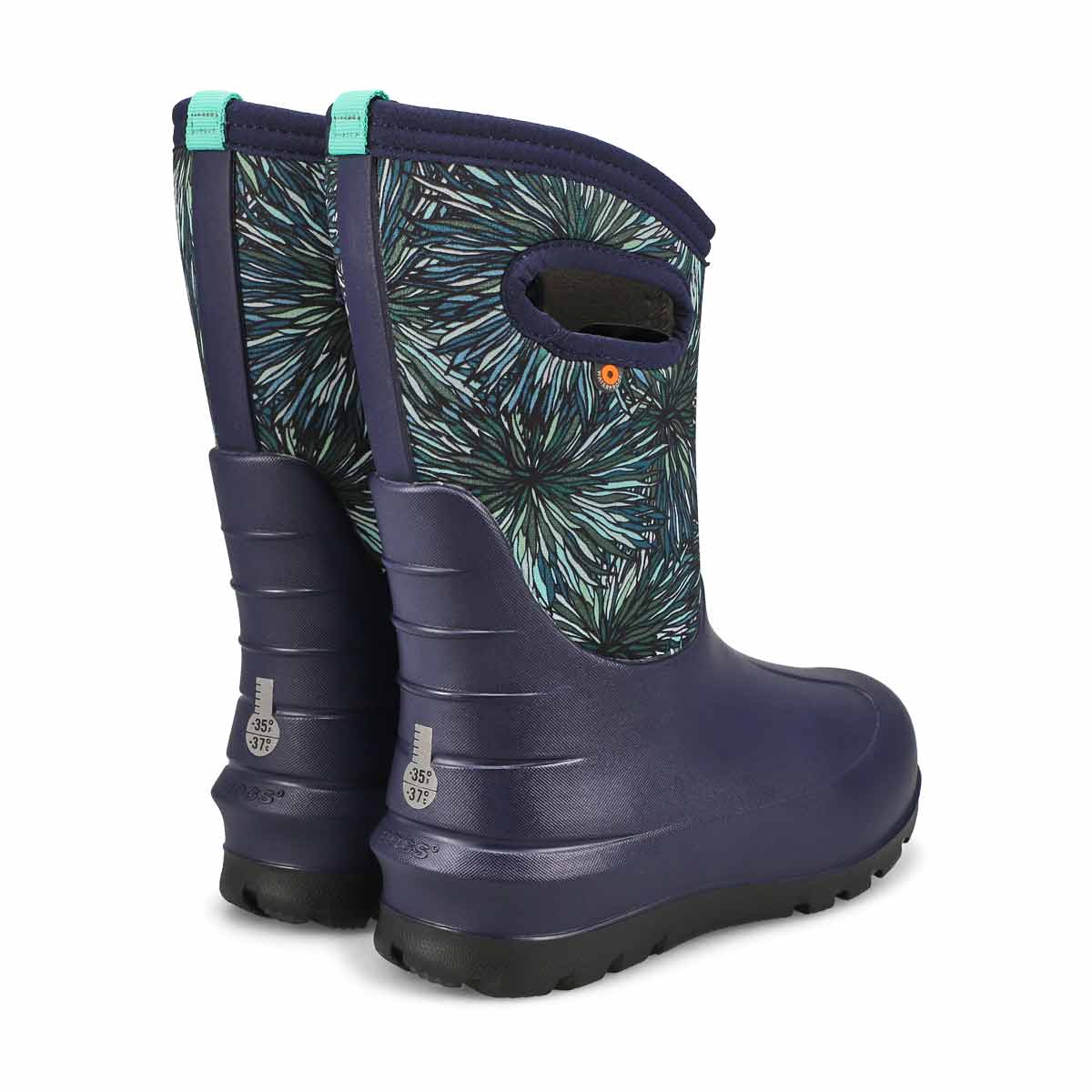 Girls' Neo-Classic Firework Floral Waterproof Boot - Navy/Multi