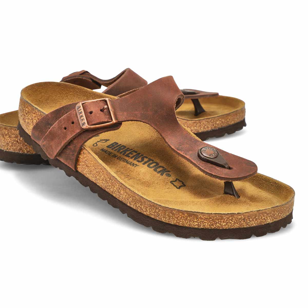 Birkenstock Women's Gizeh Oiled Leather Thong | SoftMoc.com