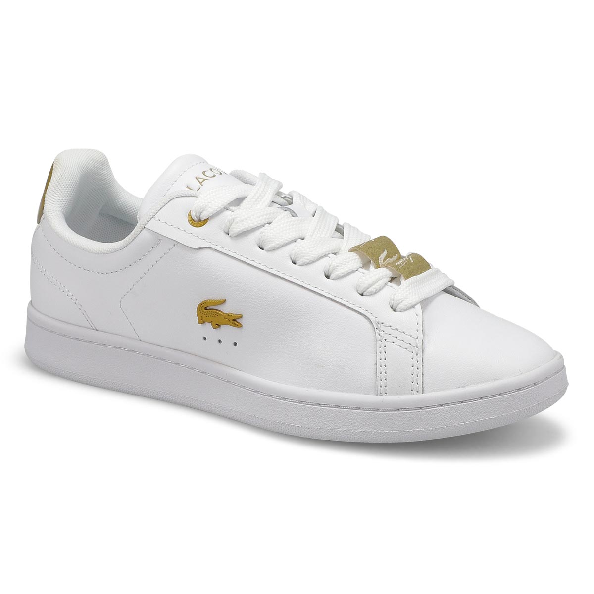Lacoste Women's Carnaby Pro Sneaker -White/Go | SoftMoc.com