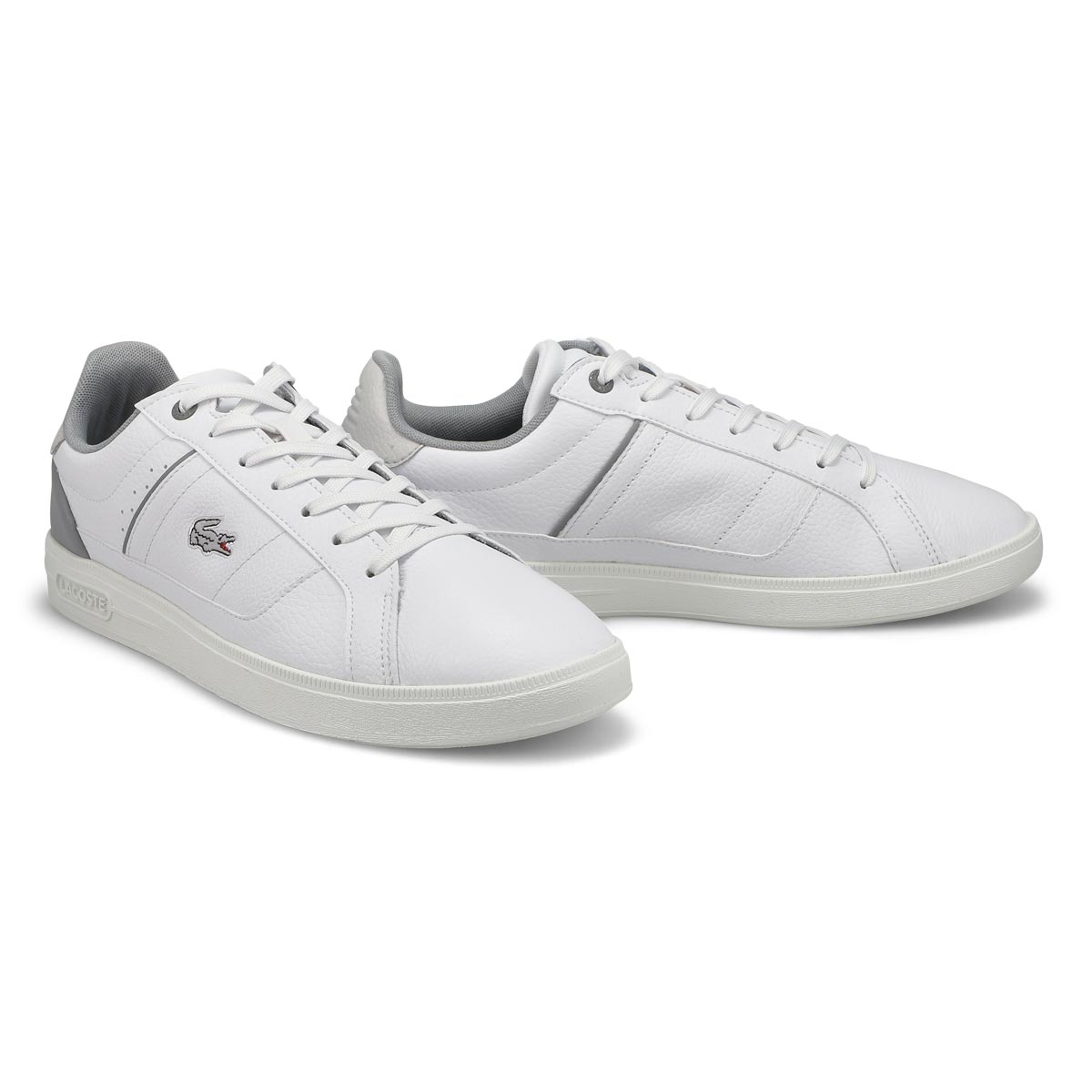 Lacoste Men's Europa Pro Sneaker - White/Grey | SoftMoc.com