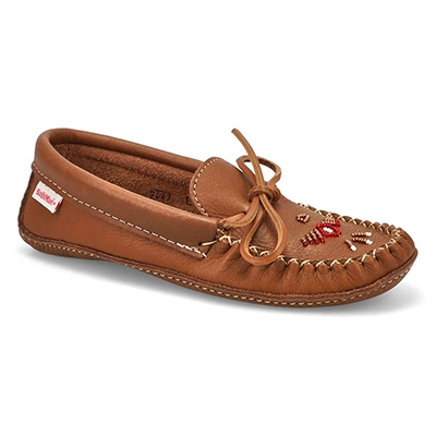 Lds 7463 Leather Sole SoftMocs - Maple