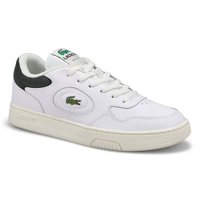 Mns Lineset Lace Up Fashion Sneaker - White/Dark Green