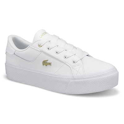 Baskets en cuir Ziane Platform, blanc/or, femmes