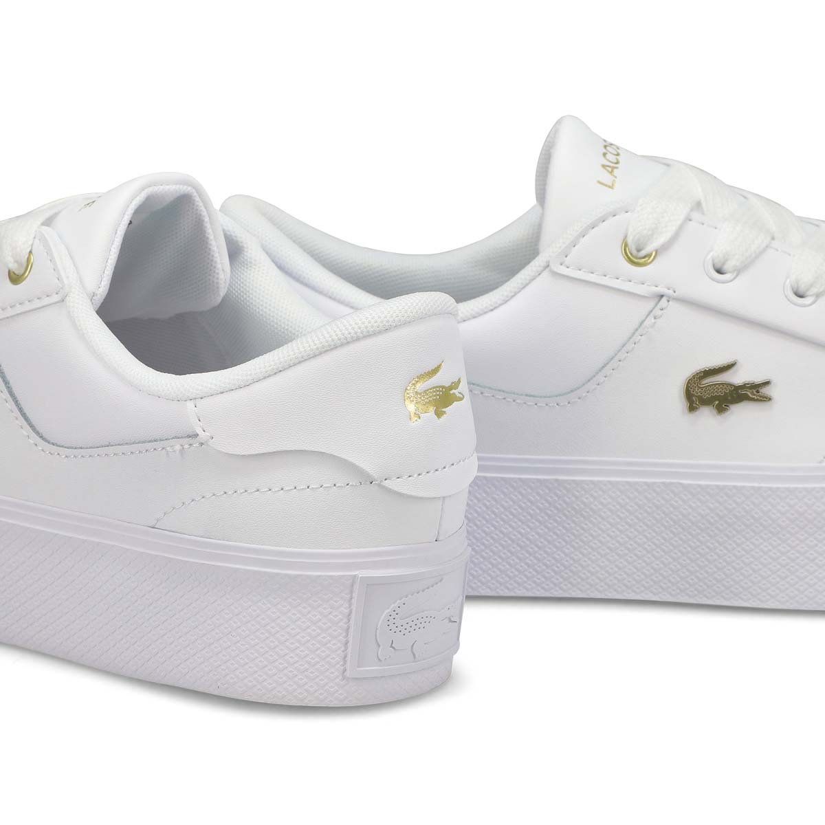 Women's  Ziane Platform Leather Sneaker - White/Gold