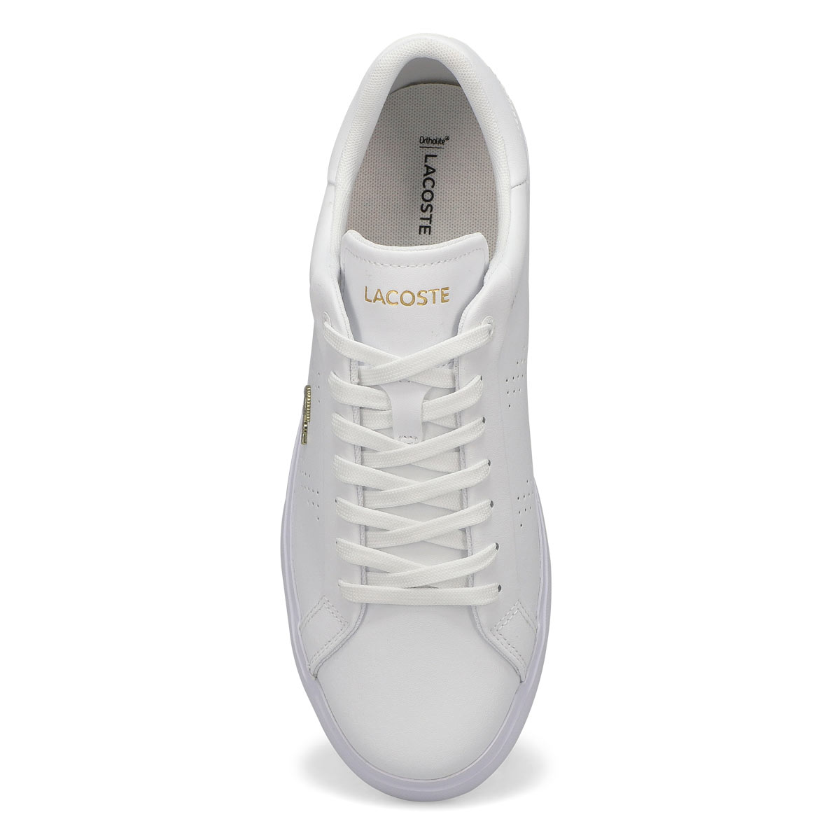 Basket en cuir POWERCOURT 2.0 LEATHER blanc or f