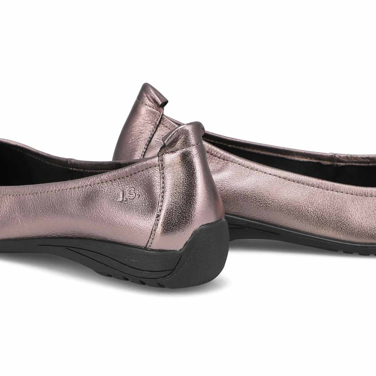 Women's  Fenja 01 Leather Ballerina Flat - Basalt