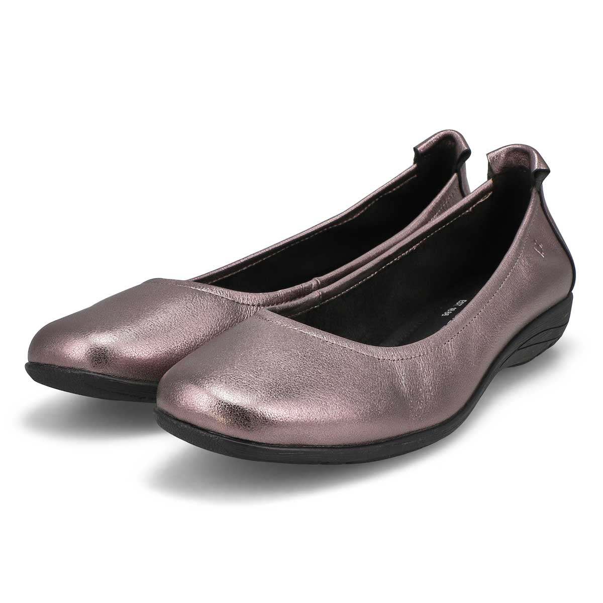 Women's  Fenja 01 Leather Ballerina Flat - Basalt