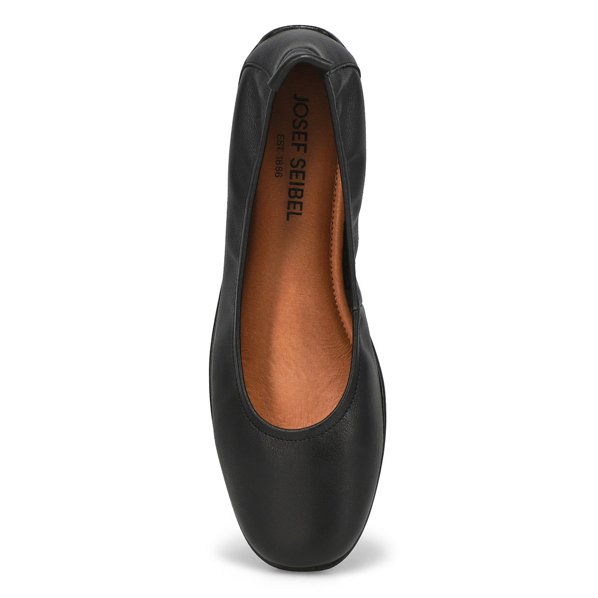 Women's Fenja 01 Leather Ballerina Flat - Black/Black