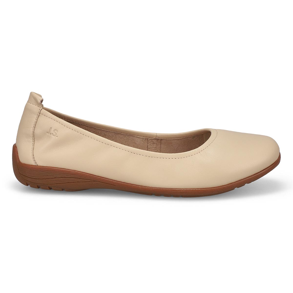 Women's  Fenja 01 Leather Ballerina Flat - Sand