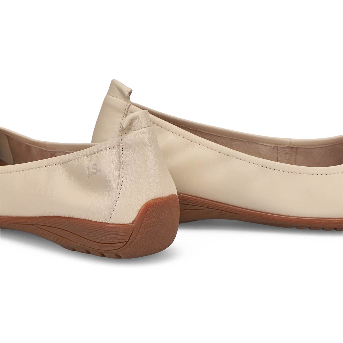 Women's  Fenja 01 Leather Ballerina Flat - Sand