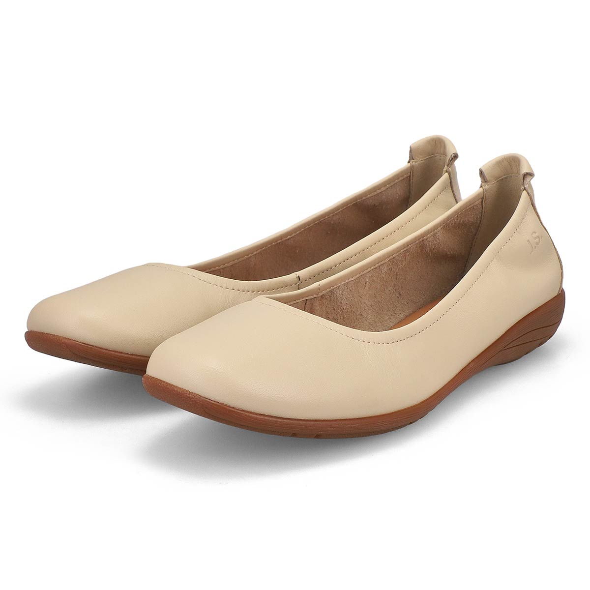 Ballerine en cuir FENJA 01, sable, femmes