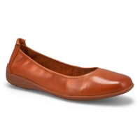 Women's Fenja 01 Leather Ballerina Flat - Camel