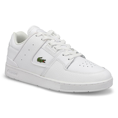 Lds Court Cage Leather Sneaker - White/White