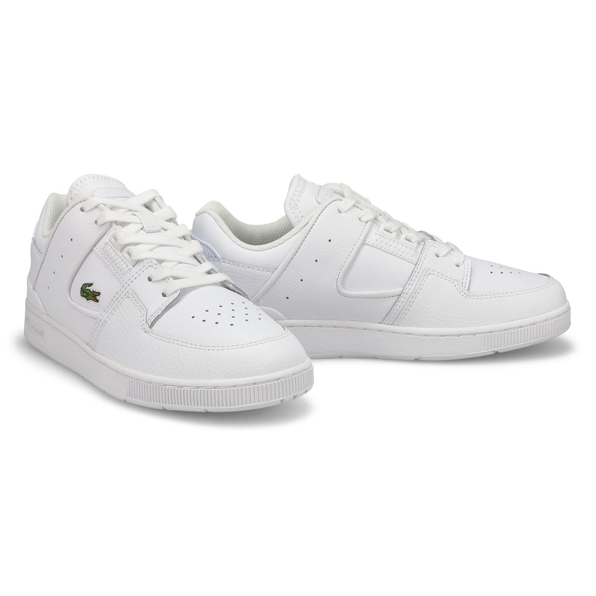 Women's Court Cage Leather Sneaker - White/White