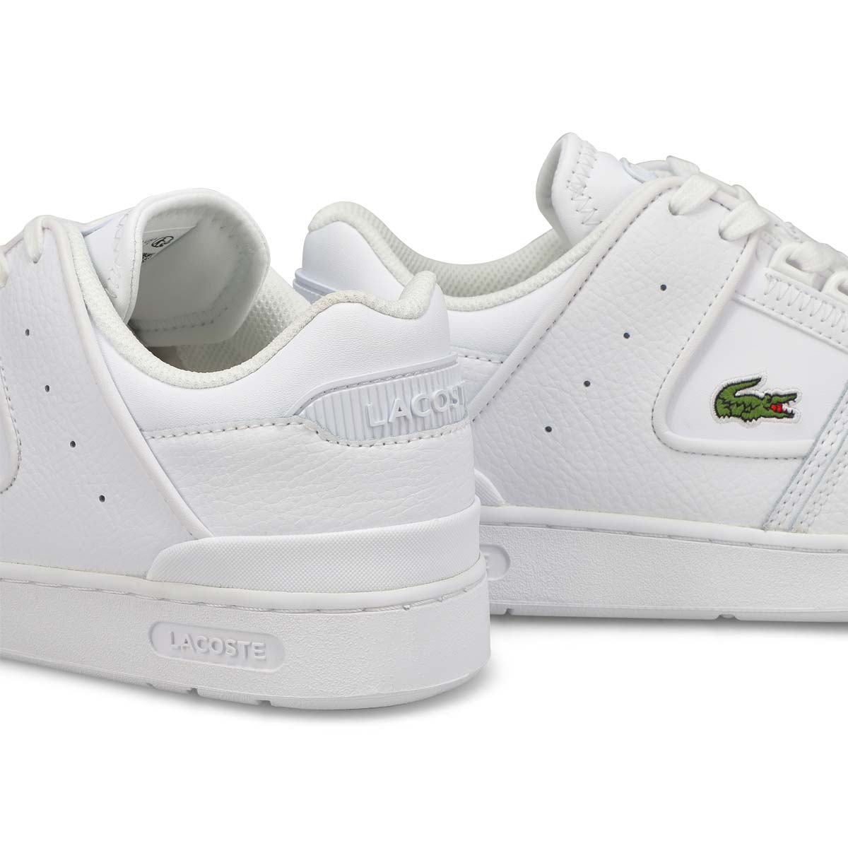 Women's Court Cage Leather Sneaker - White/White