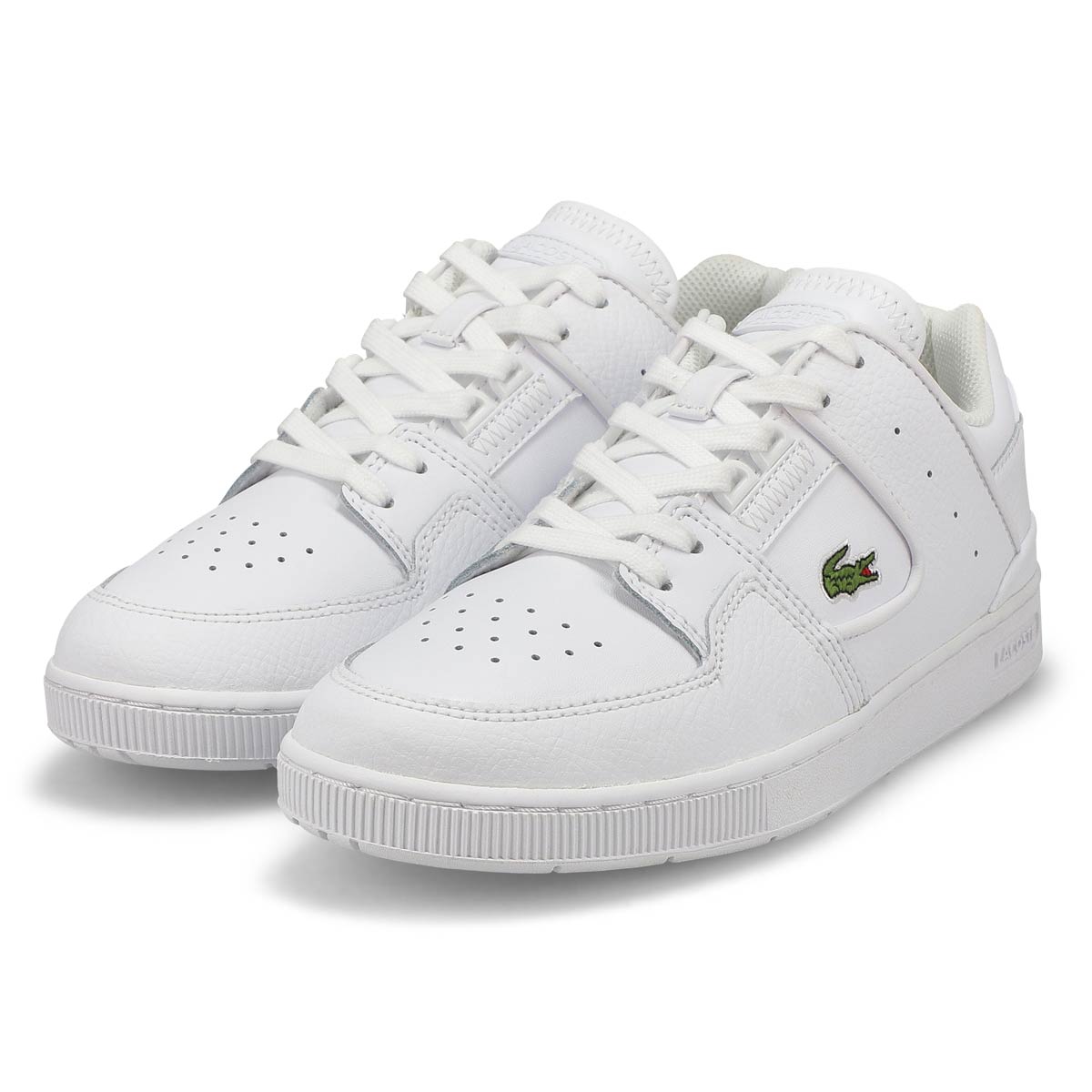 Women's Court Cage Leather Sneaker - White/White