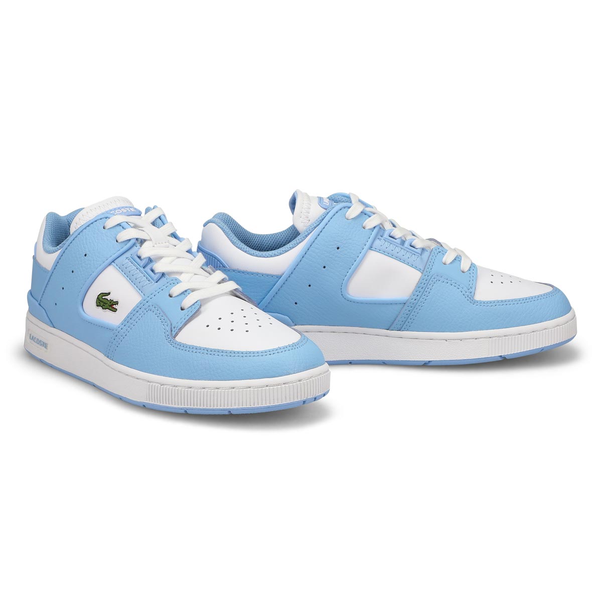 Women's Court Cage Leather Sneaker - Light Blue/White