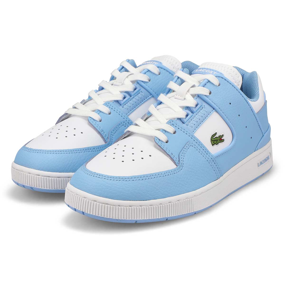 Women's Court Cage Leather Sneaker - Light Blue/White