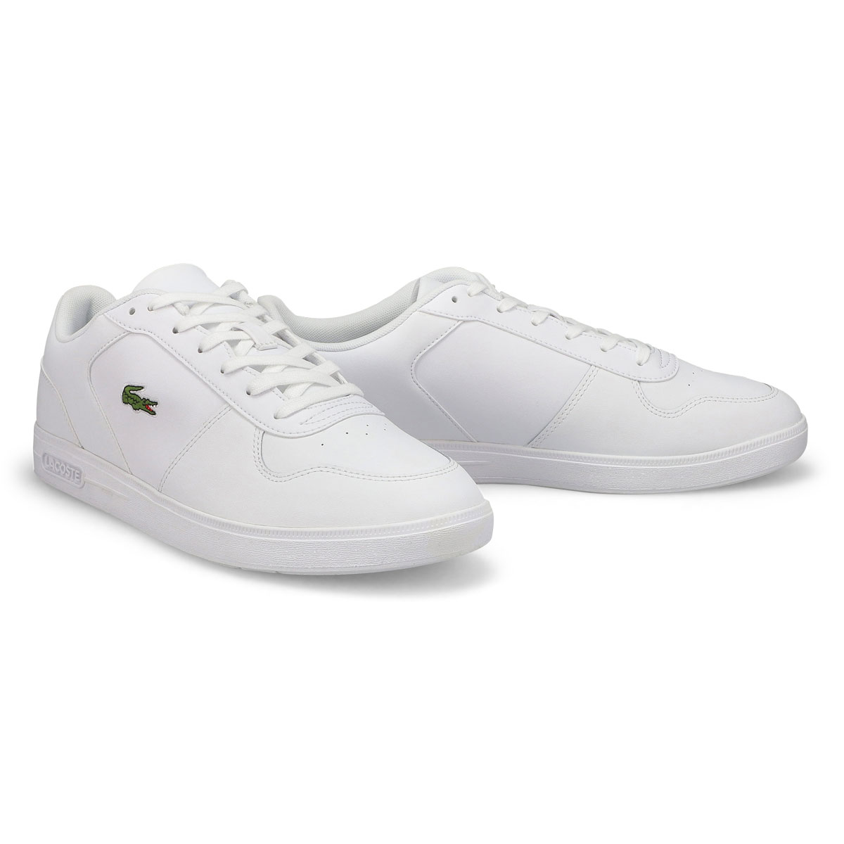 Baskets de mode en cuir T-BASE, blanc/blanc, hommes