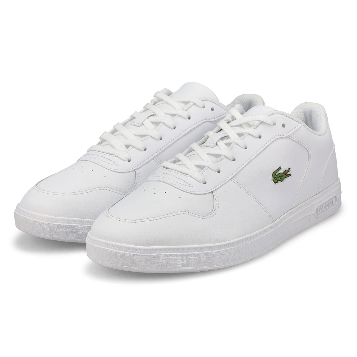 Baskets de mode en cuir T-BASE, blanc/blanc, hommes