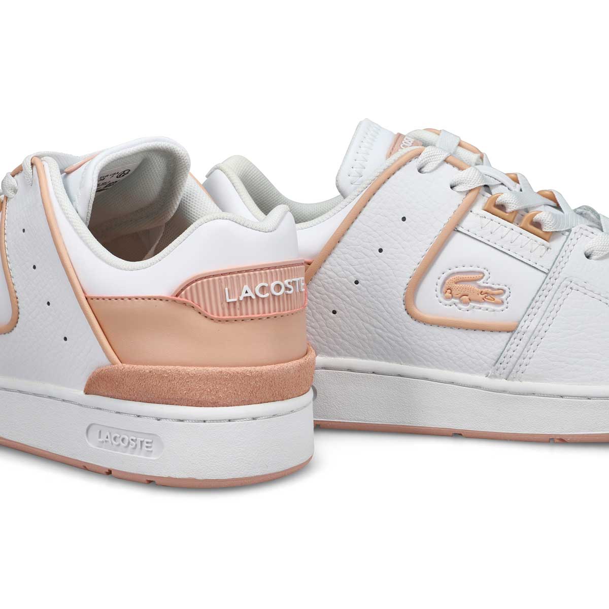 Women's Court Cage Leather Sneaker - White/Light Pink