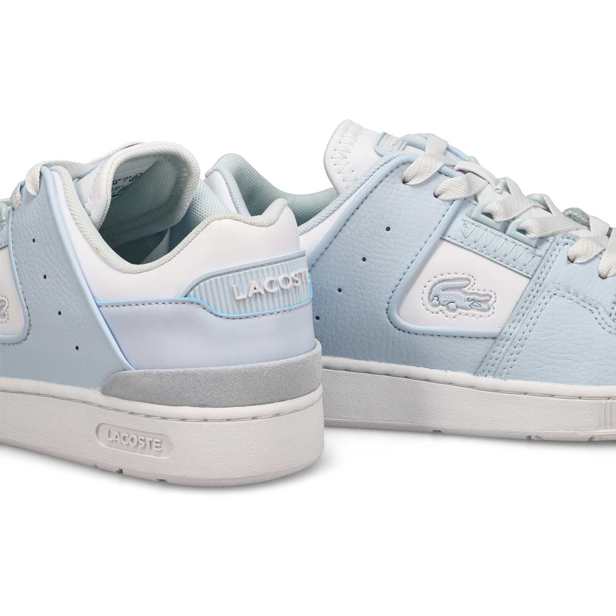 Women's Court Cage Leather Sneaker - Light Blue/White