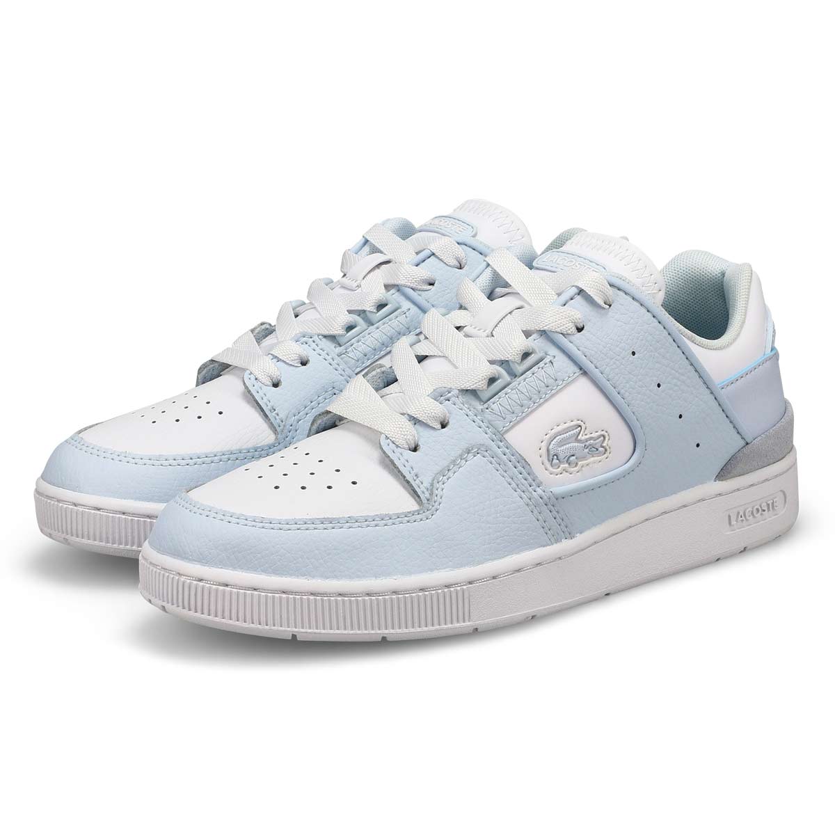 Women's Court Cage Leather Sneaker - Light Blue/White