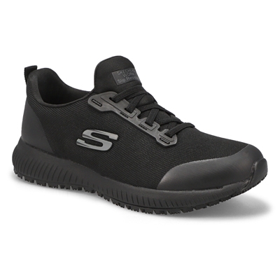 Lds Squad Slip Resistant Sneaker - Black