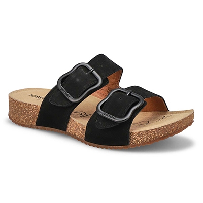 Lds Tonga 64 Casual Nubuck Slide Sandal - Black