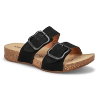 Women's Tonga 64 Casual Nubuck Slide Sandal - Black