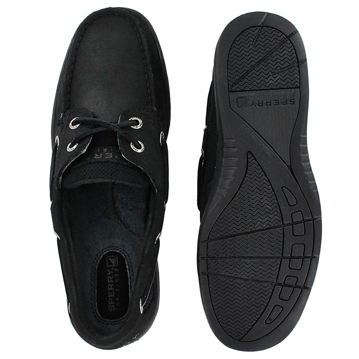 BLUEFISH 2-Eye black boat shoe 