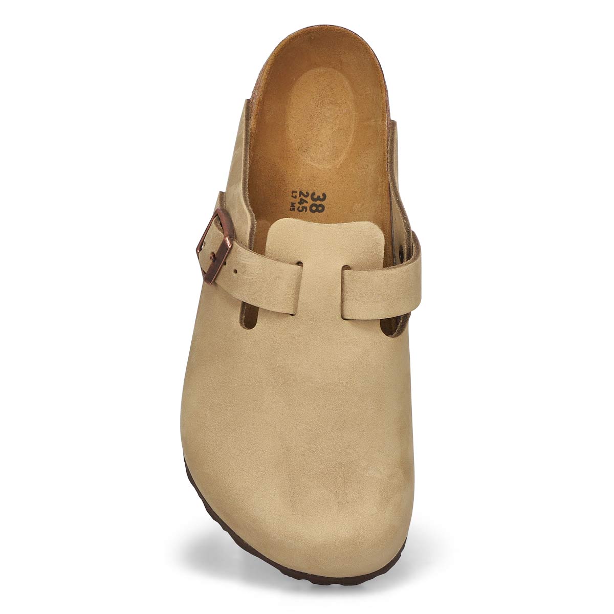 Women's  Boston Oiled Leather Casual Clog - Tabacco