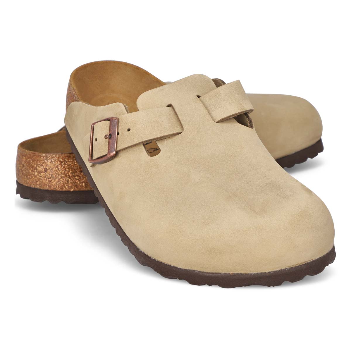 Women's  Boston Oiled Leather Casual Clog - Tabacco